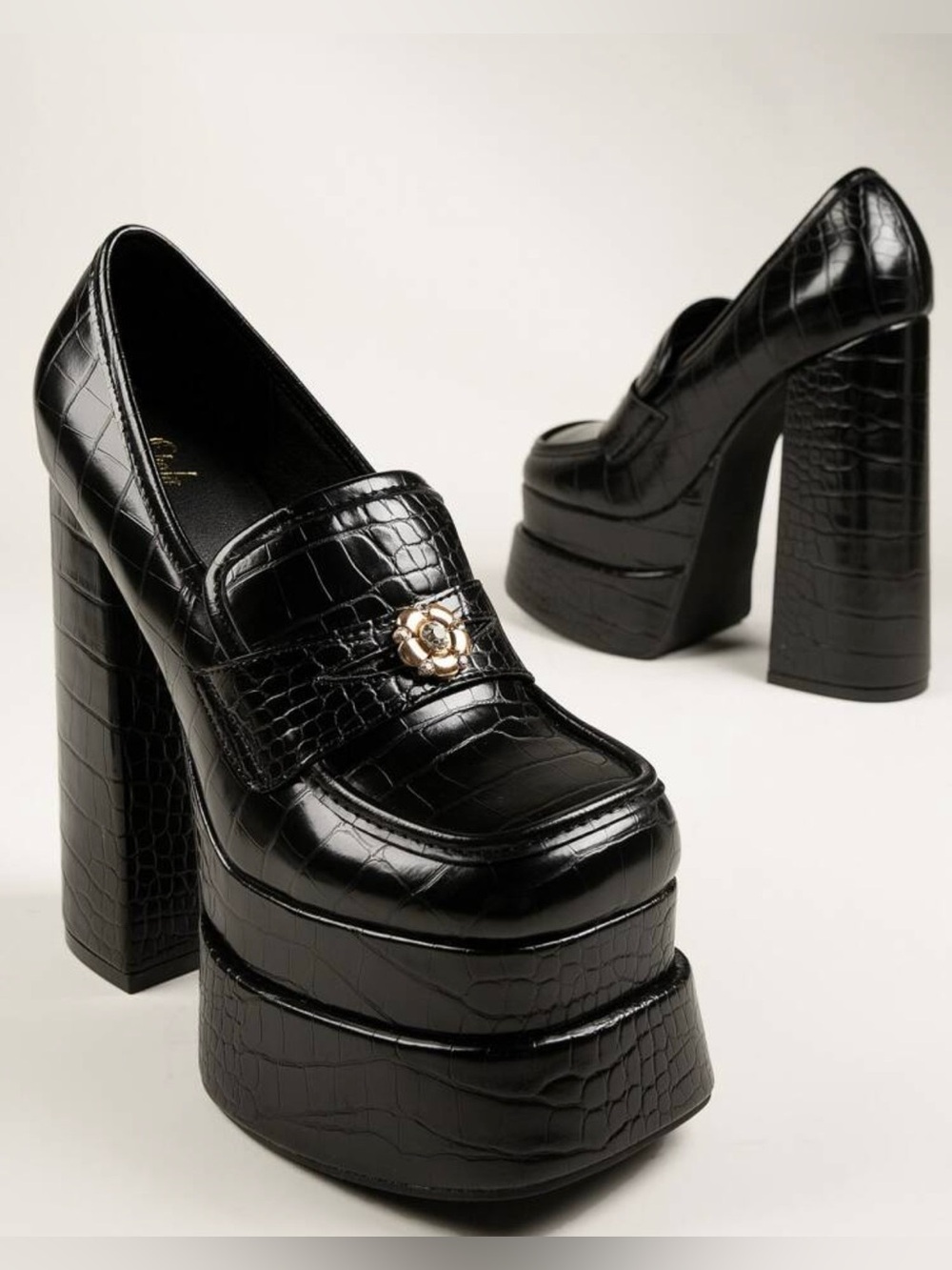 SHEIN Platform Croc Heels.